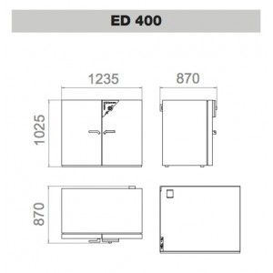 Сушильный шкаф Binder ED 400 (400 л, до 300 °C, без вентилятора, RS-422)