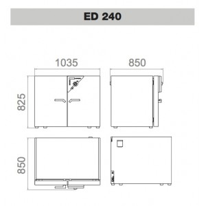 Сушильный шкаф Binder ED 240 (240 л, до 300 °C, без вентилятора)