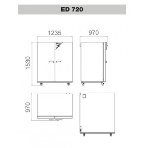 Сушильный шкаф Binder ED 720 (720 л, до 300 °C, без вентилятора, RS-432)